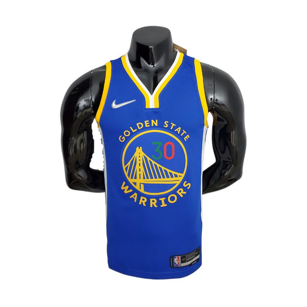 Maglia NBA blu Golden State Warriors 75th Anniversary Curry # 30 Mexico Edition