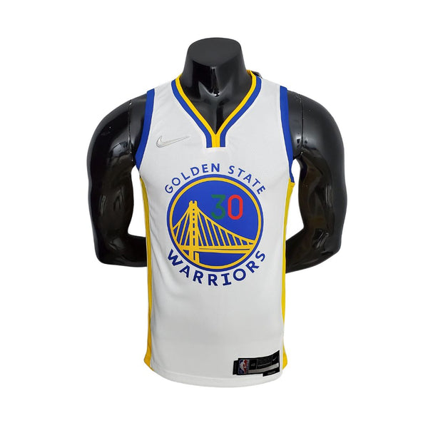 Maglia NBA bianca n. 30 Edizione Messico Golden State Warriors Curry 75° Anniversario