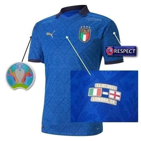 Maglia Italia Retro Con Toppe Eurocup