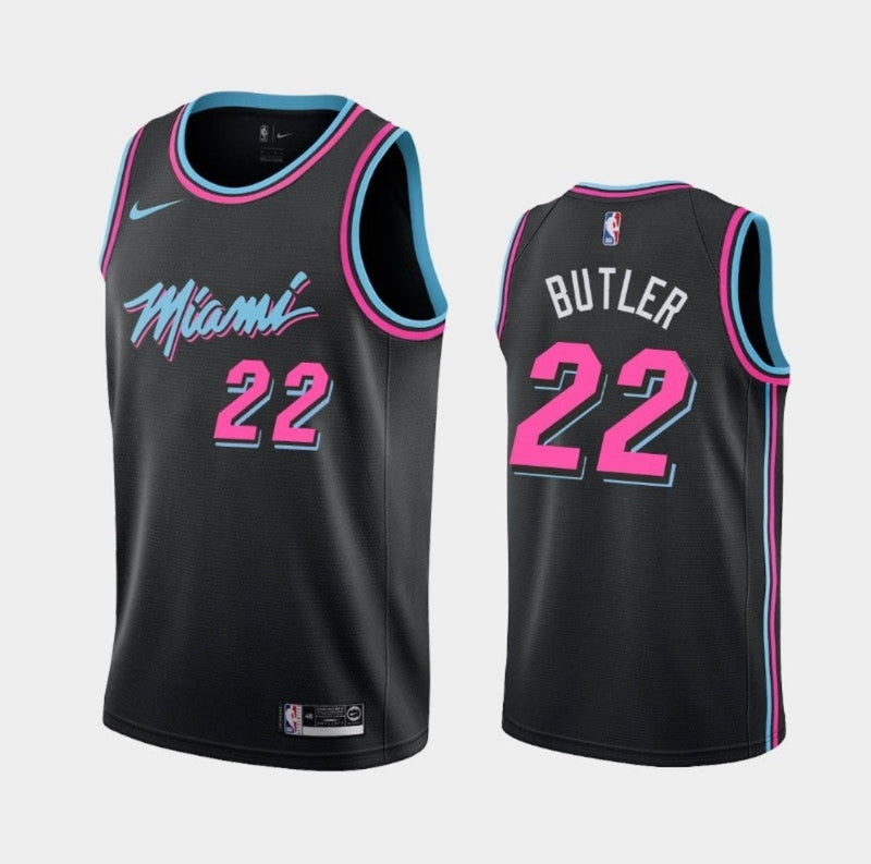 Maglia nera e rosa NBA Miami Heat – Butler