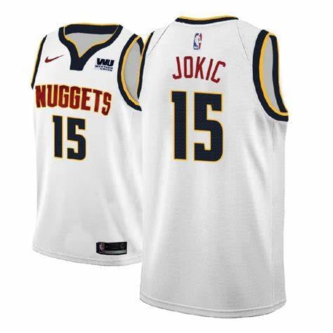 Maglia NBA - Denver Nuggets Bianca - Jokic #15